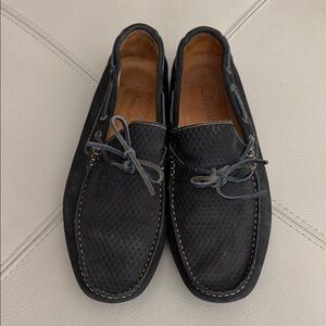 Men's Navy Suede Loafers